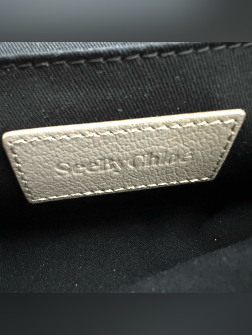 New See by Chloé Hana Suede & Leather Shoulder Bag in Motty Grey - Picture 14 of 16